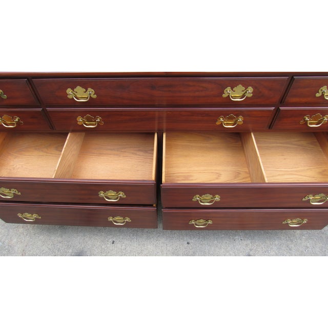 1980s Henkel Harris Cherry Designer Chest Dresser For Sale - Image 6 of 11