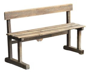 Antique Oak School Bench, 1920s