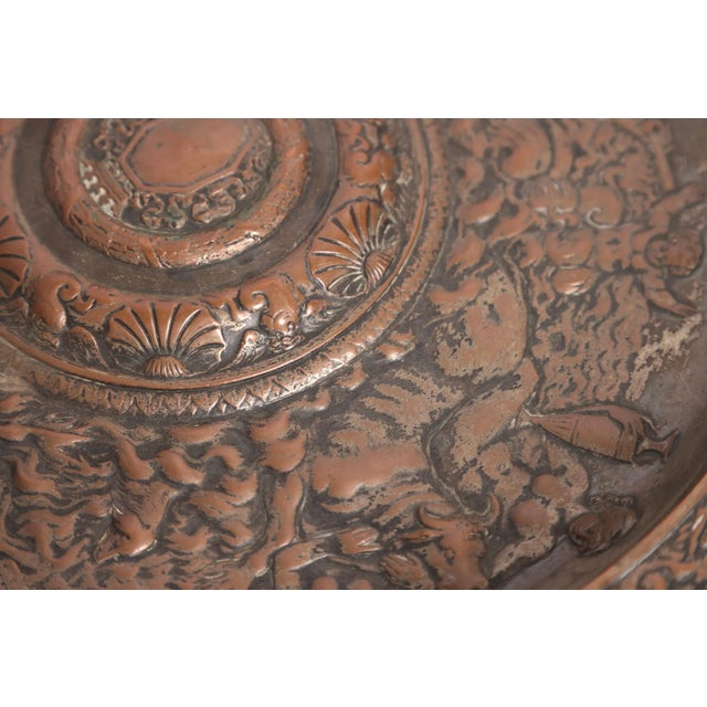 Early 20th Century Early 20th Century Brass Wall Plate With Mythological Characters For Sale - Image 5 of 13