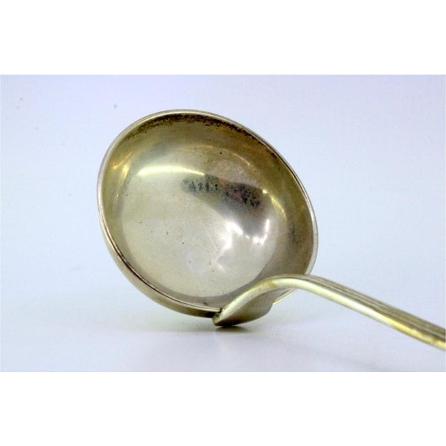 Silver Soup Ladle with Raised Edges For Sale - Image 6 of 8