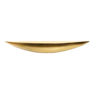 Wall Console Bowl Model in Wood and Gold Leaf by Marco Bagnoli for Memphis, 1970s For Sale