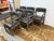 B&B Italia Antonio Citterio for Maxalto + B&b Italia Simplice Leather Arm Chairs, Set of Six For Sale - Image 4 of 12