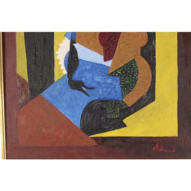 Edwa after Gleizes, Woman with Black Glove, 1960s, Oil on Canvas, Framed For Sale - Image 11 of 15