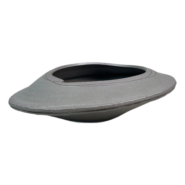 Large Studio Pottery Ceramic Ikebana Bowl, Japan, 1970s For Sale