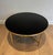 1940s Round Brass Coffee Table With Black Lacquered Glass Top by Maison Jansen For Sale - Image 5 of 12