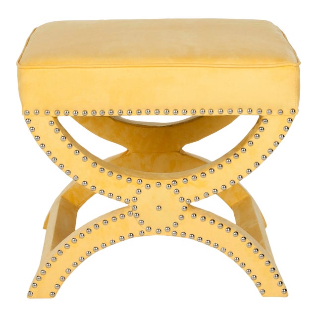 Roberts Ottoman, Yellow For Sale