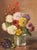 Nicolas Constant Pierrat, Still Life with Flowers, Dahlias and Violets, 19th Century, Oil on Canvas, Framed For Sale - Image 3 of 11
