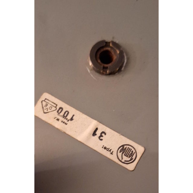 Metal Mid-Century Adjustable Walnut Table Lamp with Brass Fittings and Fabric Shade from Temde, 1960s For Sale - Image 7 of 8