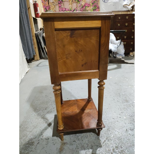 Pair of 19th Century French Louis XVI Marble-Top Chevet Bedside Cabinets, Circa 1880 For Sale In New Orleans - Image 6 of 18