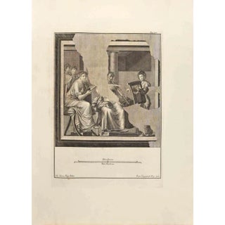 Francesco Cepparoli, Ancient Roman Fresco, Etching, 18th Century For Sale