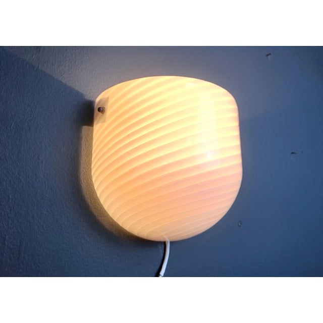 Mid-Century Modern Murano Swirl Glass Sconce from VM-Vetri, Italy, 1970s For Sale - Image 3 of 15