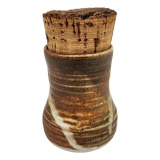 Mid 20th Century Studio Pottery Corked Pot (Tall) For Sale