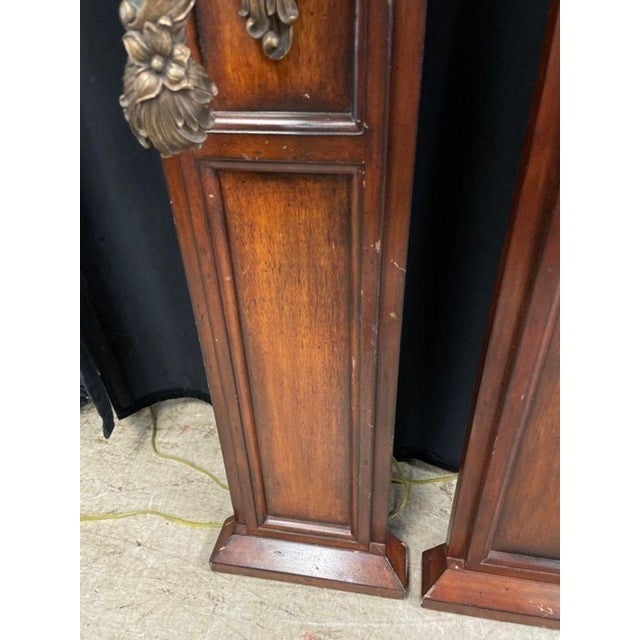 1970s Maitland-Smith Bronze on Wood Wall Sconces - a Pair For Sale - Image 9 of 11