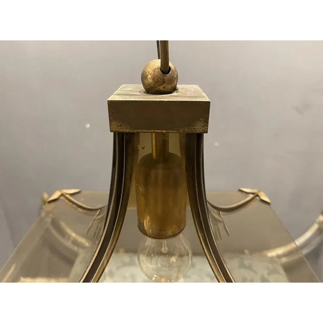 Metal Mid-Century Pagoda Pendant Lamp from Esperia For Sale - Image 7 of 9
