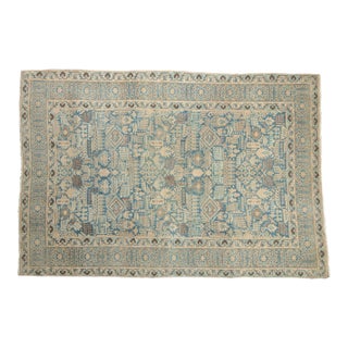 Vintage Distressed Tabriz Rug - 4'4" X 6'5" For Sale