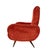 Mid-Century Modern Italian Reclining Armchair in Red Velvet, 1950s For Sale - Image 4 of 10