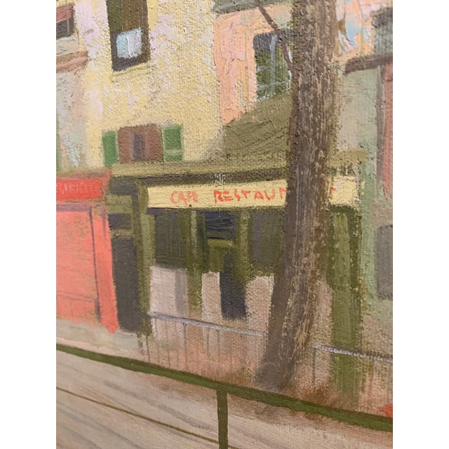 1952 J. Allison “Canal Street Martin - Paris” Oil on Canvas For Sale - Image 9 of 10