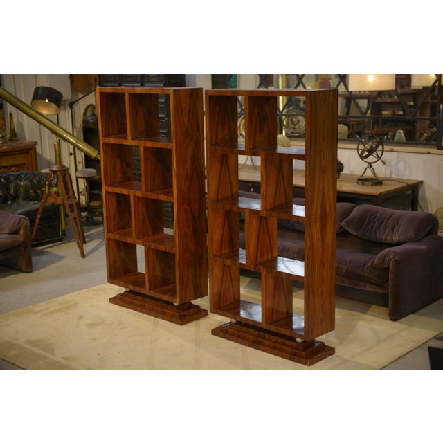 Wood Art Deco Wooden Shelves, 1980s, Set of 2 For Sale - Image 7 of 14