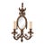 French-Style Bronze Two-Light Wall Sconce With Mirror – Ornate Scrollwork & Carved Details For Sale