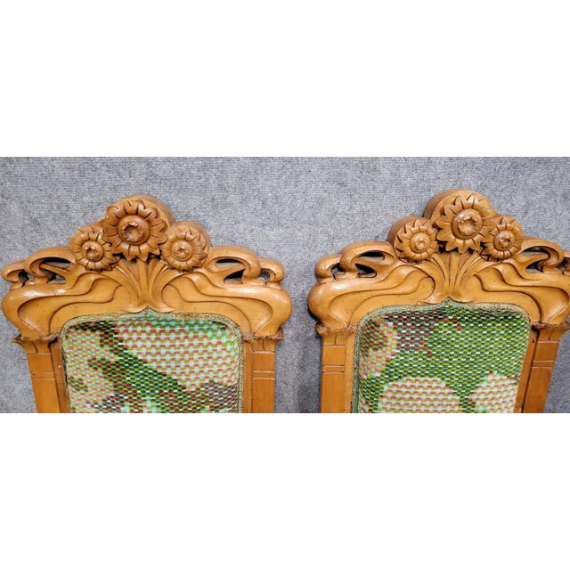 Art Nouveau Chairs in the style of Alfonso Mucha, 1900s, Set of 6 For Sale - Image 5 of 7