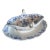 Antique Meissen Blue Onion Gravy Boat on Stand For Sale
