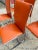 Orange Vintage Mid Century Dining Chairs in the Manner of Milo Baughman/Set of Six. For Sale - Image 8 of 11