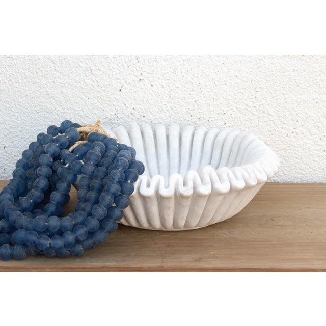 Stone Sculptural Shell Marble Stone Vessel For Sale - Image 7 of 7