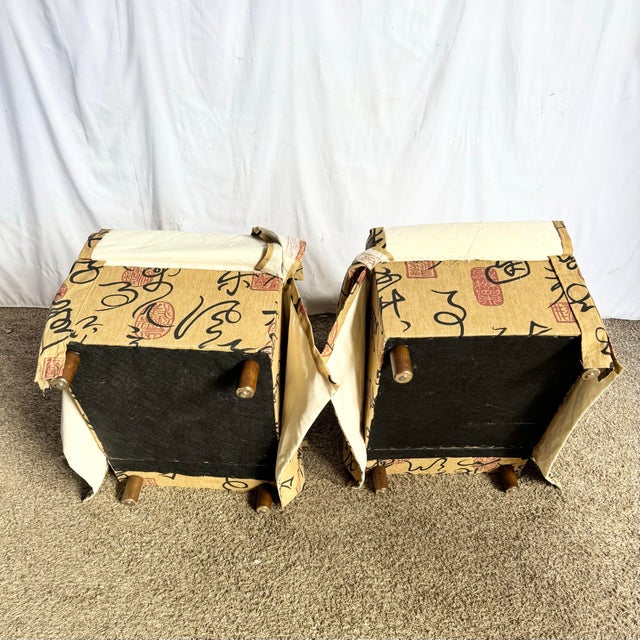 Vintage Postmodern Chinoiserie Dining Chairs With Storage - A Pair For Sale - Image 9 of 10