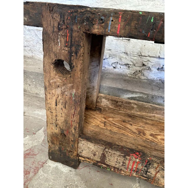 Vintage Workbench in Wood For Sale - Image 12 of 13