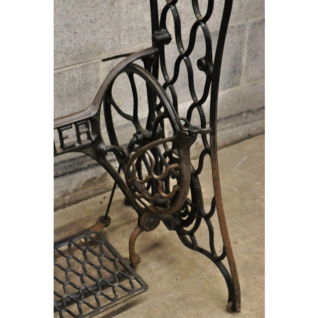 Antique Singer Sewing Machine Treadle Base Cast Iron Victorian Table