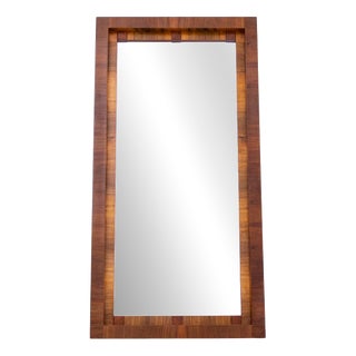 Art Deco Mirror in Wooden Frame, Poland, 1950s For Sale