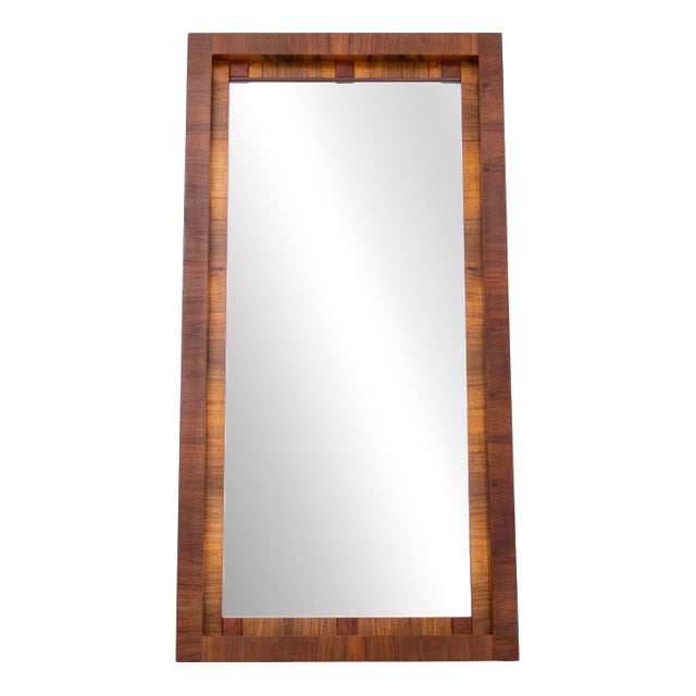 Art Deco Mirror in Wooden Frame, Poland, 1950s For Sale