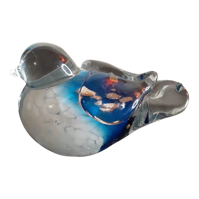 1960s Murano Multicolor Glass Bird Figurine For Sale