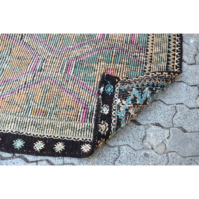 1960s Vintage Handwoven Oversize Rug For Sale - Image 4 of 11