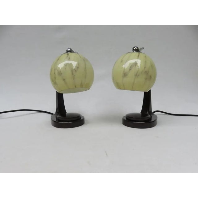 1 pair of bedside lamps ''tastlicht'' a draft of the bauhaus designer marianne brandt under the state are the lights...