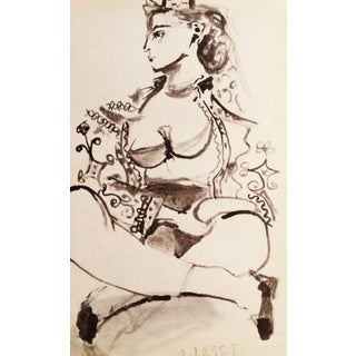 1990s Picasso Sketchbook Carnet Californie Print # 2 Dated 21/11/1955 For Sale