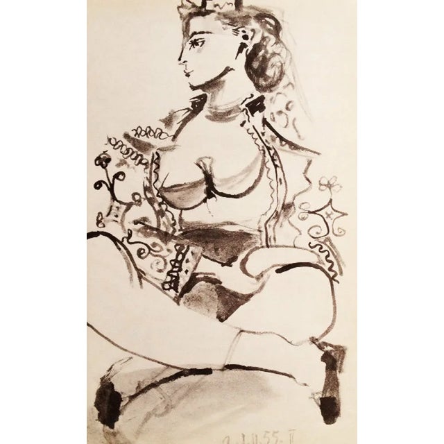 1990s Picasso Sketchbook Carnet Californie Print # 2 Dated 21/11/1955 For Sale