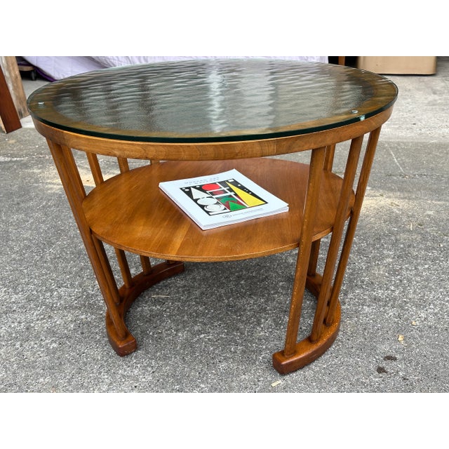 Danish Art Deco Round Coffee Table from Slagelse Møbelværk, 1940s For Sale - Image 3 of 7