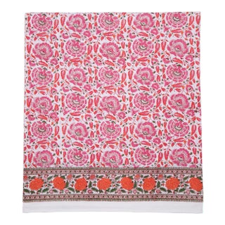 Riyad Flat Sheet, Twin - Pink & Orange For Sale