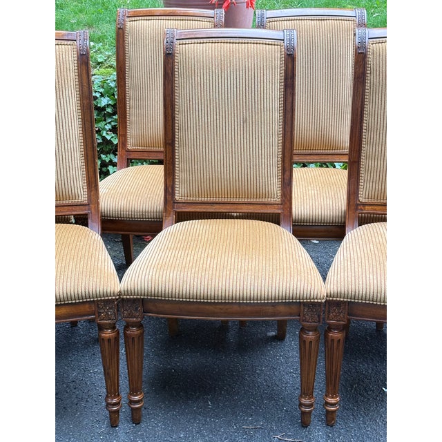 Traditional Ethan Allen “Addison” Townhouse Collection French Regency Side Chairs - Set of 8 For Sale - Image 3 of 12