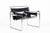 Black Vintage Mid Century Black Wassily Chair by Marcel Breuer (Attr.) 1970s For Sale - Image 8 of 16
