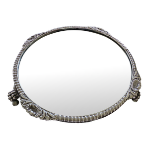 Antique Sheffield Silverplated Plateau Mirror Tray