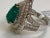 3.93 Carat Pear Colombian Emerald and Diamond 18 Karat White Gold Ring Estate For Sale - Image 16 of 18