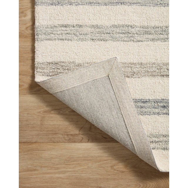 Chris Loves Julia x LoloiChris Ivory / Slate 7'-9" x 9'-9" Area Rug For Sale In Dallas - Image 6 of 8