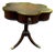 Vintage Ducan Phyfe Georgian Style Clover-Shaped Top Mahogany Pedestal Drum Side Table For Sale