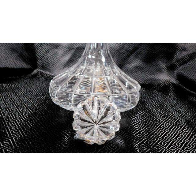 Contemporary 1980s Towle Riviera Cut Crystal Ships Decanter For Sale - Image 3 of 5