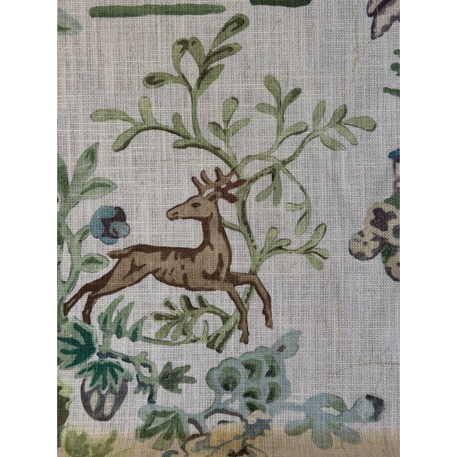G P & J Baker X Kit Kemp bp11058.3.0 Knight's Tale Sage/Blue Fabric 5 Yards For Sale - Image 4 of 9