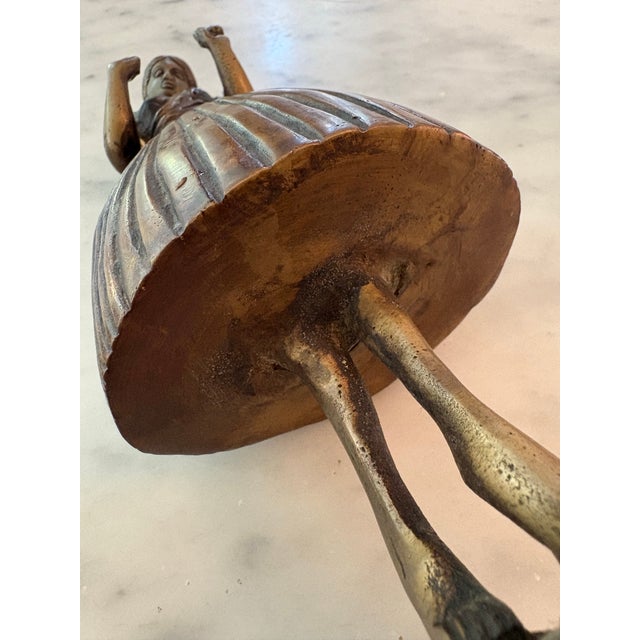 1960s Mid-Century Modern Cast Metal Female Sculpture | European, Circa 1960 For Sale - Image 5 of 8