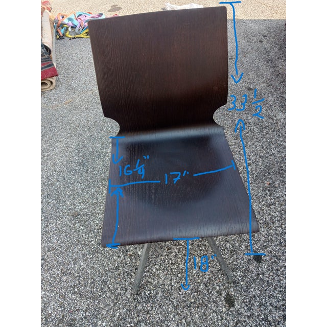 Metal Late 20th Century Set of 8 Modern Dining Chairs For Sale - Image 7 of 7