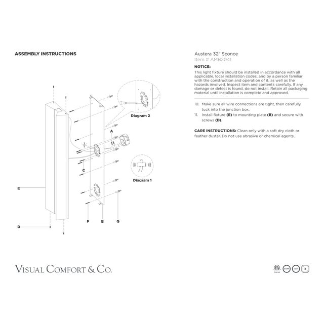 Anne-Marie Barton for Visual Comfort Signature Austera 32" Sconce in Mottled Pewter with Alabaster For Sale - Image 11 of 11